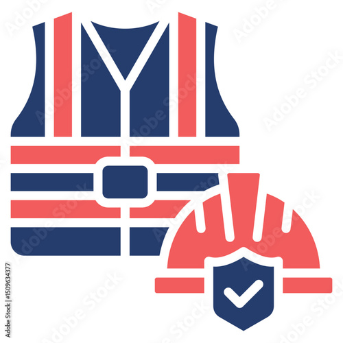 Safety Gear glyph color icon