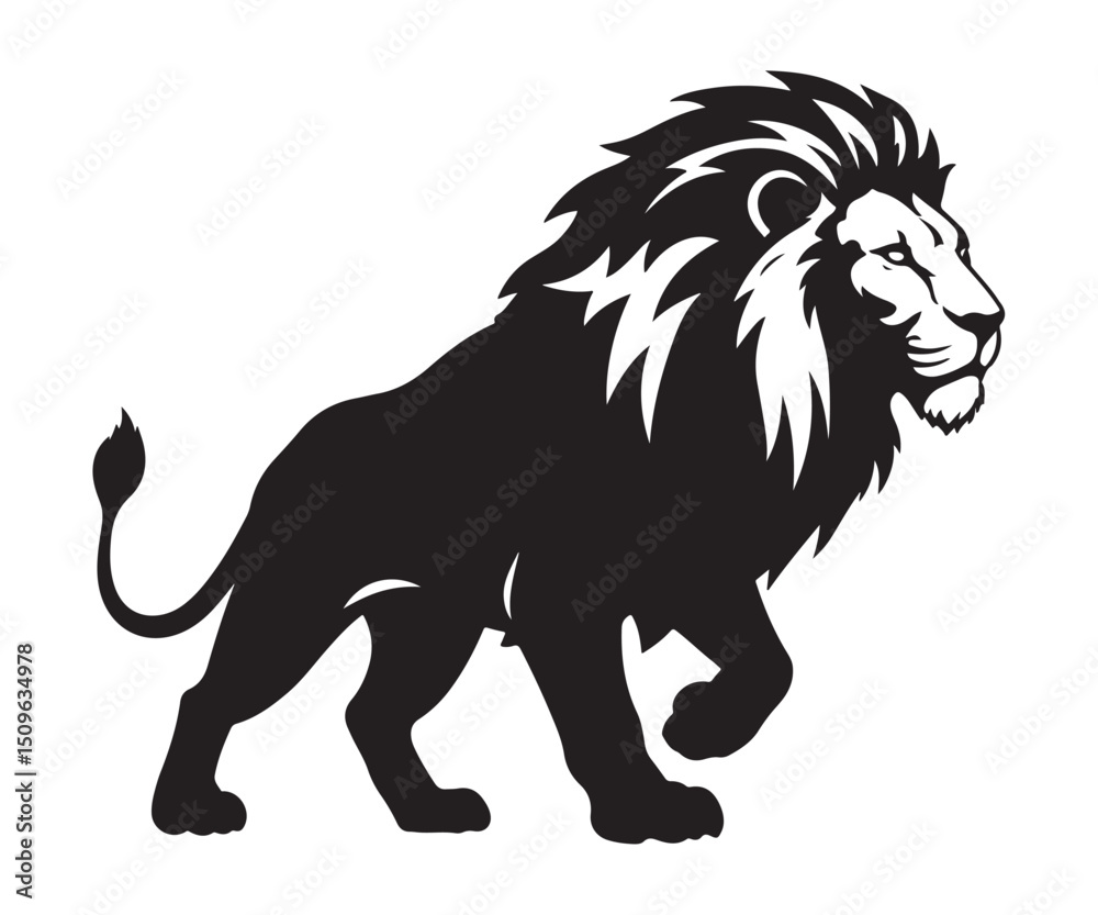 Obraz premium Lion outline vector design