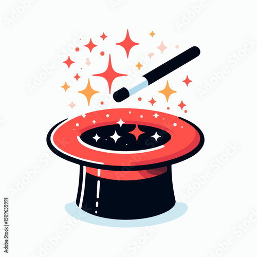 magic hat vector illustration