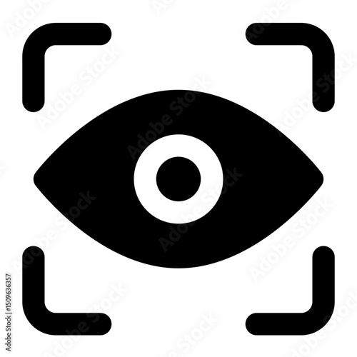 eye scanner icon for illustration