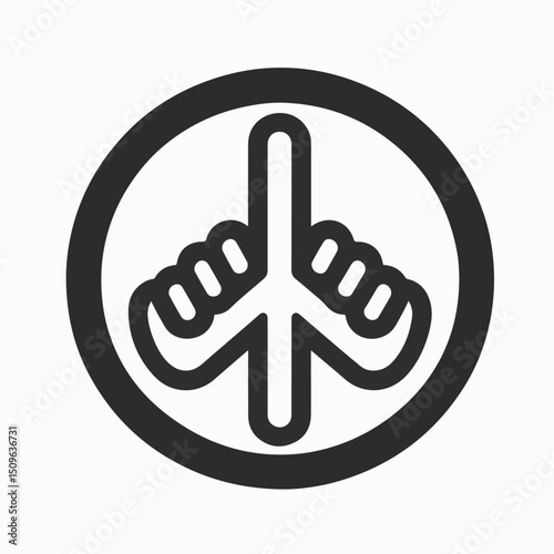 peace icon vector illustration