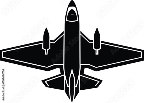 Jet fighter aircraft vector, Modern fighter jet aircraft flying vector, Air force fighter jet silhouette. vector illustration