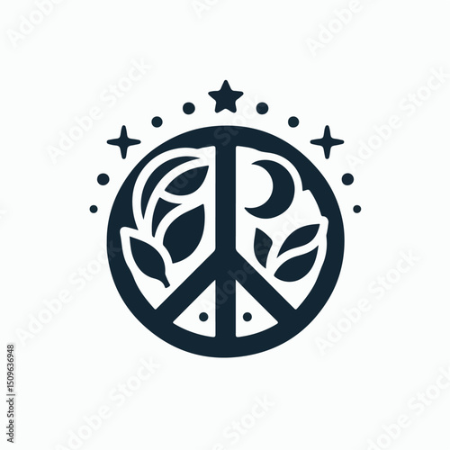 peace icon vector illustration