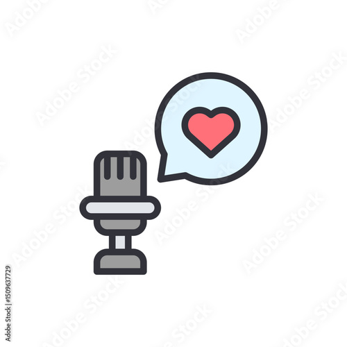 Microphone Sharing Sentiments Of Affection And Warmth In Communication