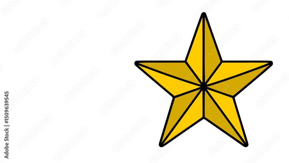 Fototapeta premium golden star isolated on white