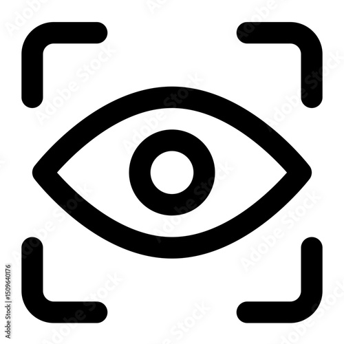 eye scanner icon for illustration