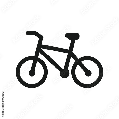 Bicycle icon on white background. stock illustration