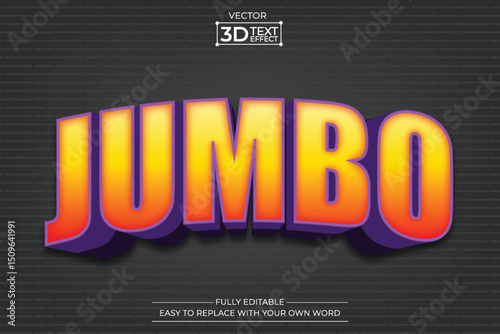 Jumbo editable 3D Text effect