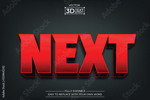 Next editable 3D Text effect