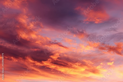 Fiery Sunset Cloudscape
