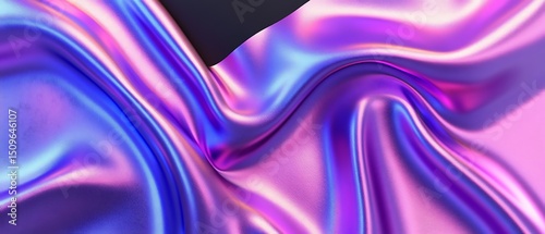 Abstract iridescent fabric folds