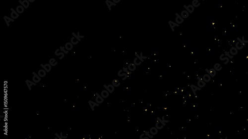 Particles in slow motion. Motion background with particles. Alpha channel. Transparent background with particles.