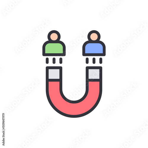 Magnet Attracting People Symbolizing Talent Acquisition And Recruitment