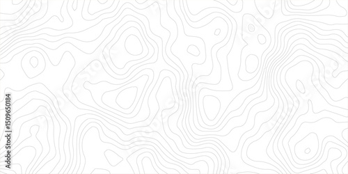 White wave paper curved reliefs abstract background, Abstract topographic contours map background, Topography map background. Vector geographic contour map.