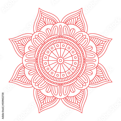 Sacred Circles: A Monochrome Mandala Vector Series