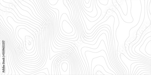 White wave paper curved reliefs abstract background, geographic contour map, Abstract topographic contours map background, Topography map background. Vector illustration. 