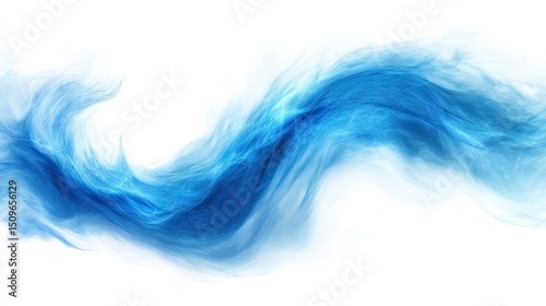 Wallpaper Mural Abstract flowing blue waves on a white background. Torontodigital.ca