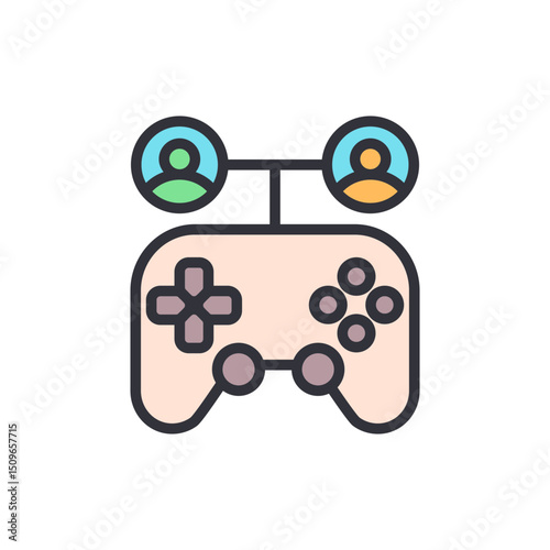Joystick Connecting Players For Online Gaming Community And Interaction