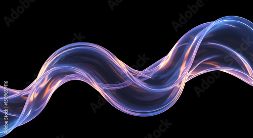 Abstract rendered fluid shape on a black background
