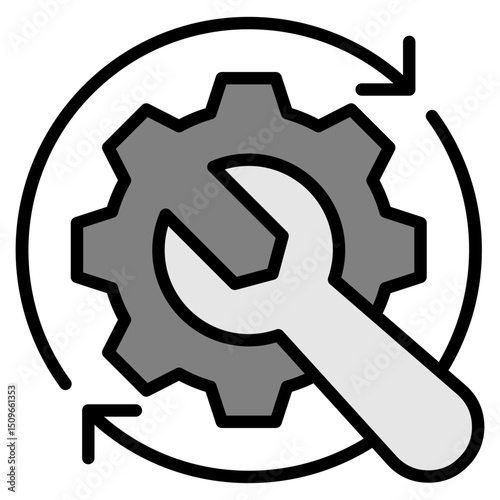 Maintenance Tools outline color icon