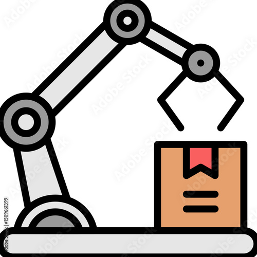 Machinery outline color icon