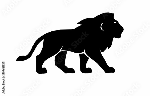 vector illustration of a lion silhouette