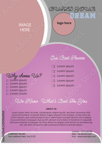 A mockup template of promotional flyer for advertising, with placeholders for image, logo, and text. Designed for various purposes, it is ideal for showcasing branding and messaging.