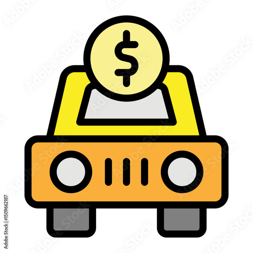 Fare Vector Filled Icon Design