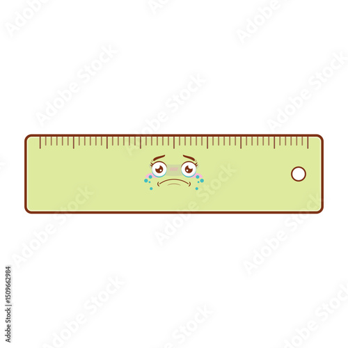 ruler crying face cartoon cute