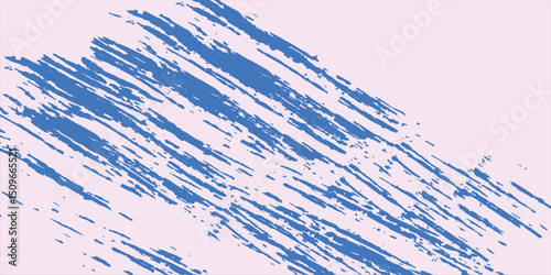 Grainy blue spiral brush stroke with spray texture. Hand drawn distress damaged edge vintage banner with spiral bold line. Grainy bold brush strokes texture with scattered tiny dots. Retro background.