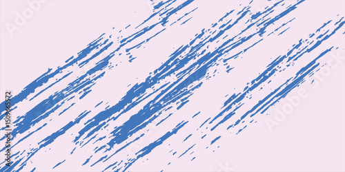 Grainy blue spiral brush stroke with spray texture. Hand drawn distress damaged edge vintage banner with spiral bold line. Grainy bold brush strokes texture with scattered tiny dots. Retro background.