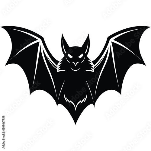 Halloween bat silhouette background design