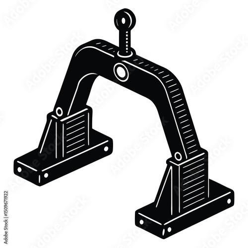 Technical drawing of a beam clamp design
