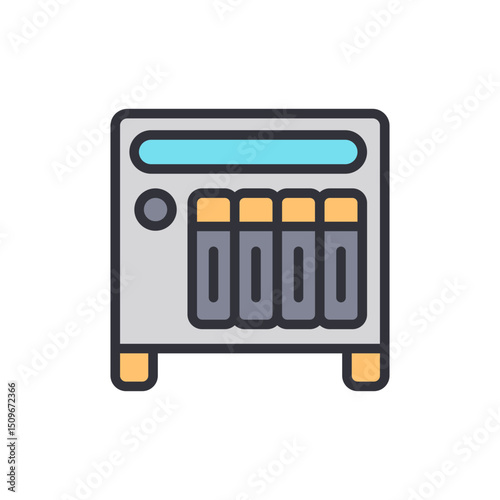 Abstract Illustration Of A Heater With A Transparent Background