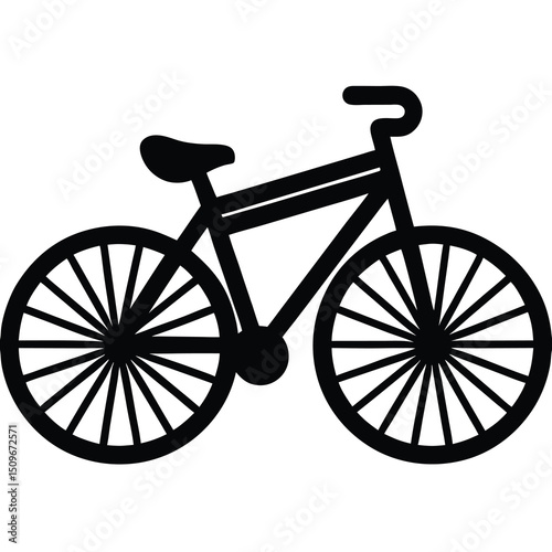 Single bicycle icon design in various colors