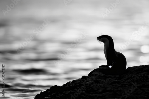 Otter Silhouette - Detailed...