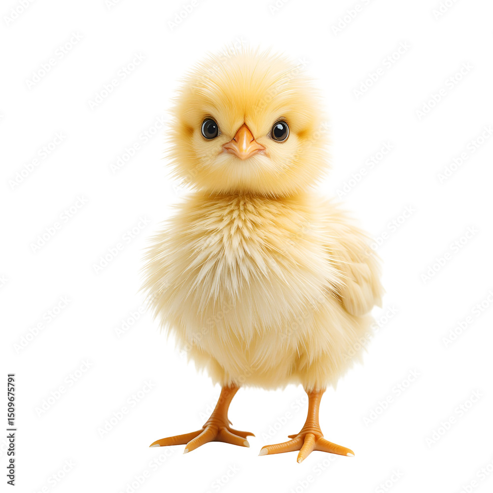 Fototapeta premium single cute chick isolated on transparent png