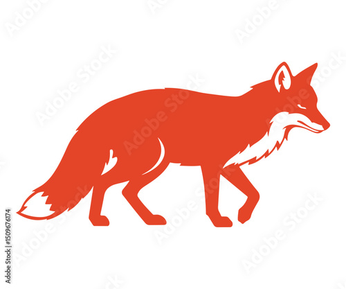Silhouette vector of a Red Fox
