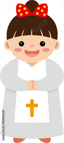 교회 어린이 성가대 일러스트