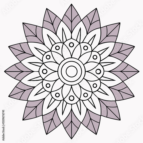 Intricate mandala coloring page for adults