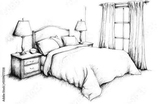 Bedroom sketch: A cozy repr...