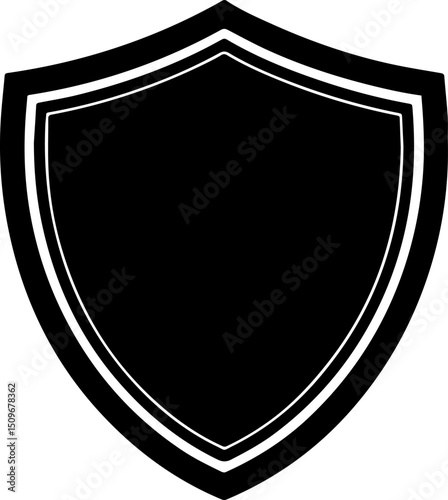 shield silhouette vector illustration simple design