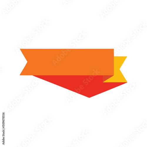 Bright Angled Banner Tags in Clean Layout