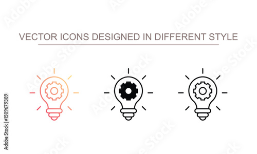 Idea Generation icon design with white background stock illustration