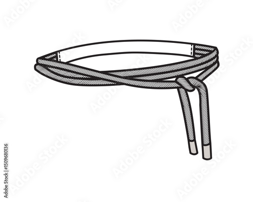 Shoestring belts vector design technical illustration by adobe illustrator.