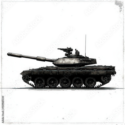 tank silhouette , black and...