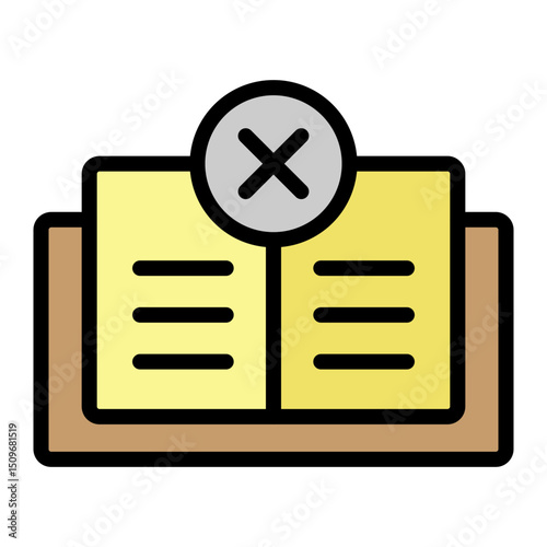 No Education Vector Filled Icon Design