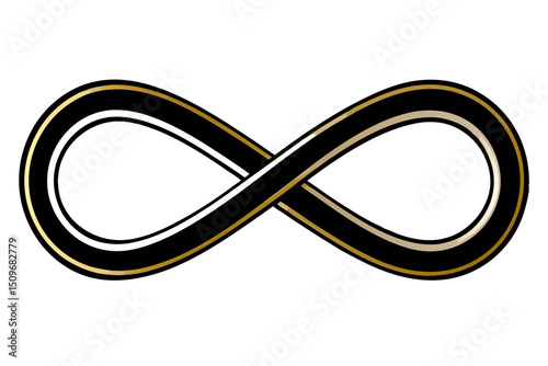 Elegant infinity symbol with golden accents perfect for timeless design concepts