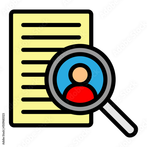 Candidate Vector Filled Icon Design