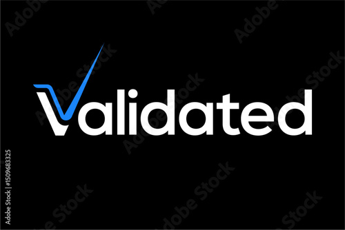 word of validated . modern minimalist clean alphabet font. lowercase typography vector illustration design